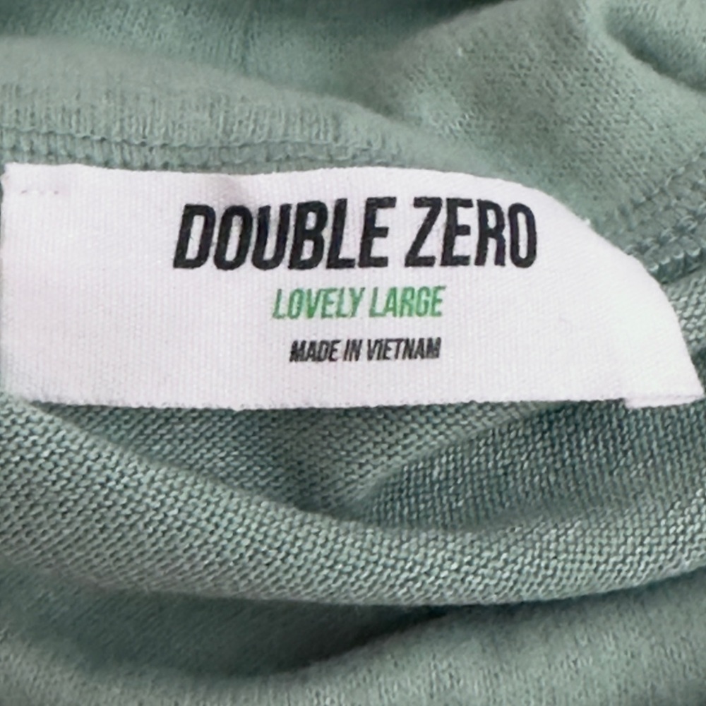Double Zero Iceburge Green Cropped Turtleneck Sweater women’s size L‎ (G32) - Picture 5 of 7